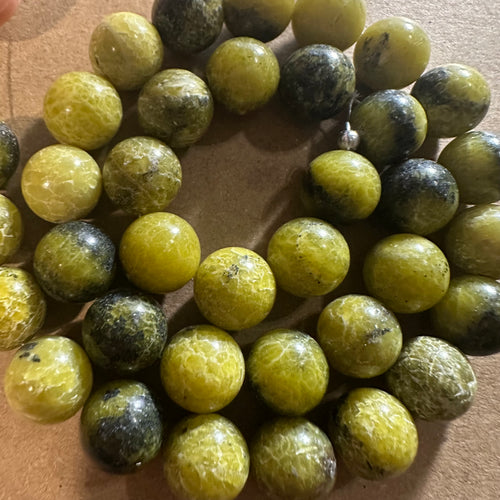 Green and black beads