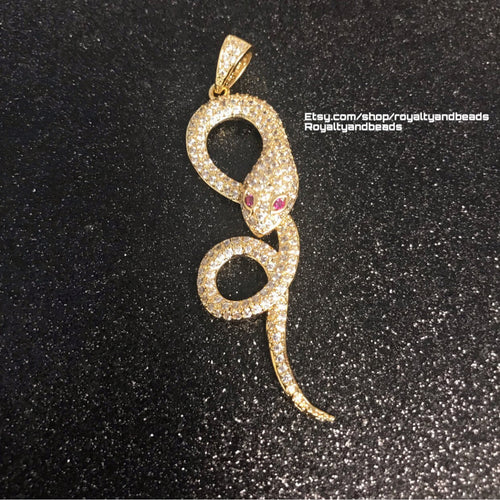 Gold pave snake