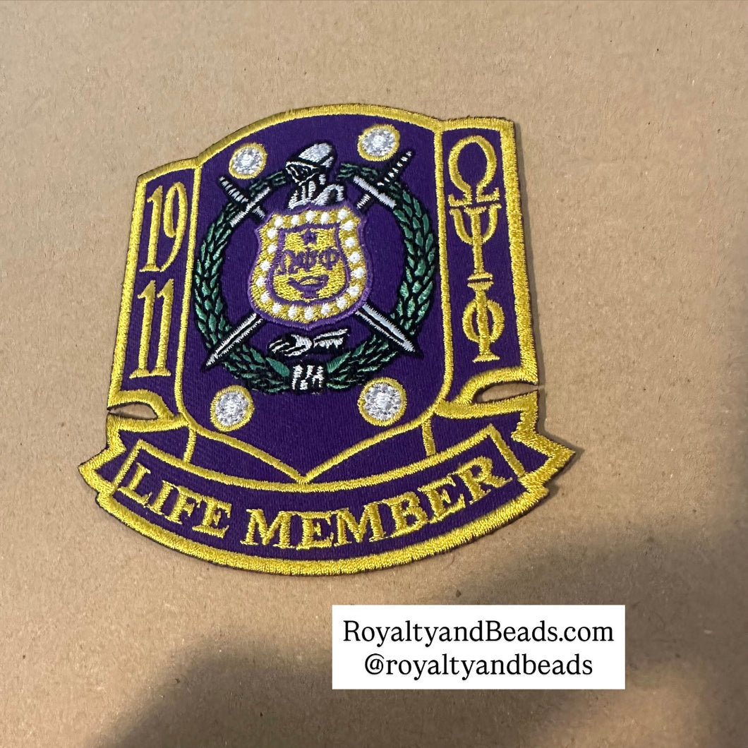 Omega Psi Phi life member patch