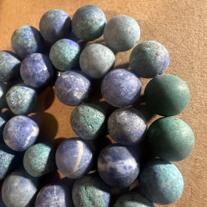 Blue and green beads