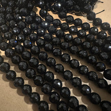 Load image into Gallery viewer, All Black agate beads (faceted)