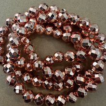 Load image into Gallery viewer, Faceted rose gold beads