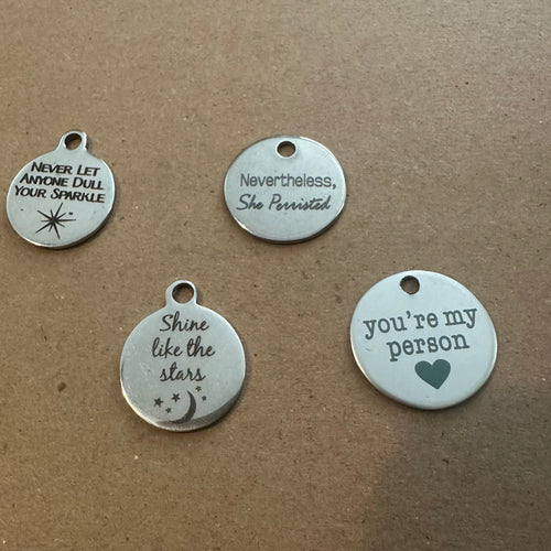 4 silver charms