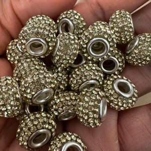 Yellow big hole beads.