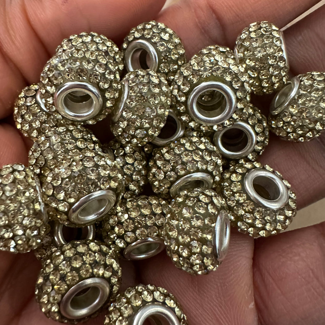 Yellow big hole beads.