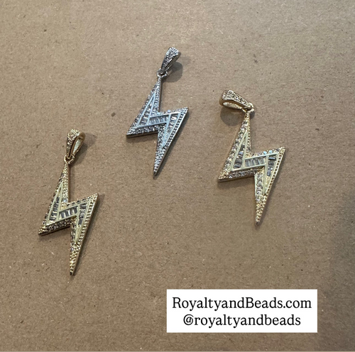 The pave lightening bolt charm.