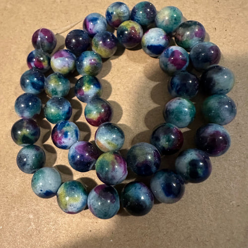 Blue mixed beads