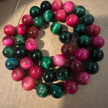 Load image into Gallery viewer, Pink and green tigers eye 8mm