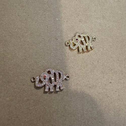 Pave elephant Charm.