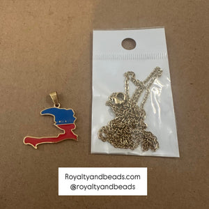 Gold Haiti charm