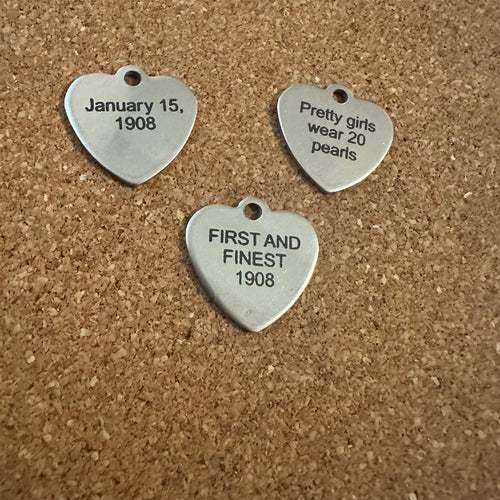 3 heart charms