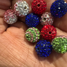 Load image into Gallery viewer, 10 rhinestone beads (12mm)