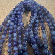 Load image into Gallery viewer, Purple vein agate beads.
