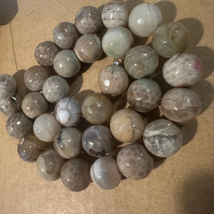 Tan beads 12mm
