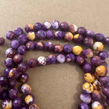 Load image into Gallery viewer, Purple and yellow beads 8mm