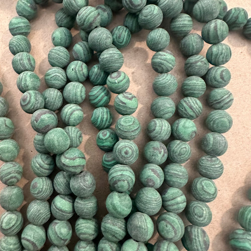 Green swirl beads.
