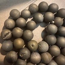 Load image into Gallery viewer, Gold druzy beads.