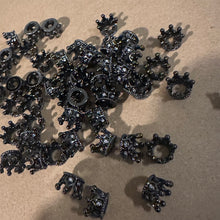 Load image into Gallery viewer, Black crown pave charm