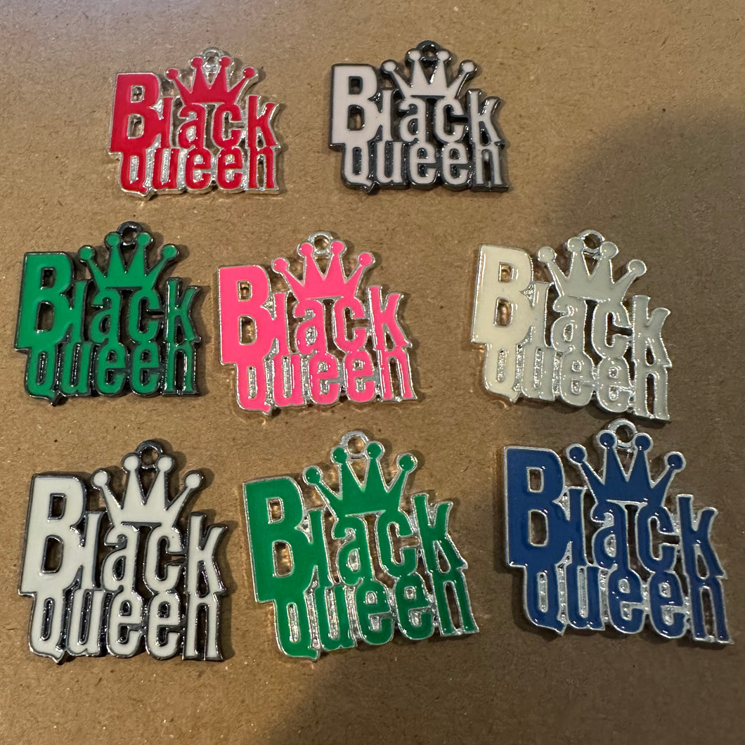8 black queen charms