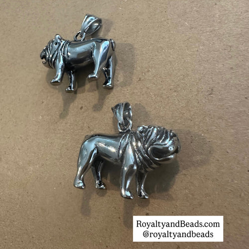 Silver dog charm - Omega