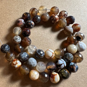 Brown agate beads 8mm
