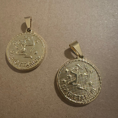 2 Sagittarius charms (gold)
