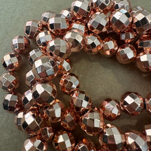 Load image into Gallery viewer, Faceted rose gold beads