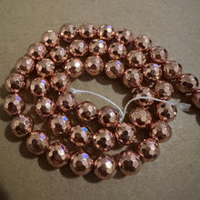 Load image into Gallery viewer, Rose gold hematite 8mm. (Faceted)