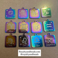 Load image into Gallery viewer, Zodiac charm set (rainbow)