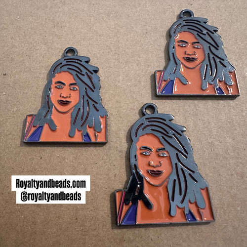 Woman with locs charm