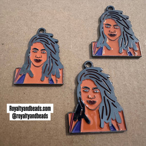 Woman with locs charm