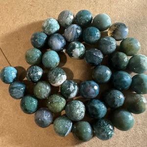 Green agate beads
