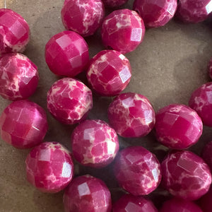 Pink and tan beads