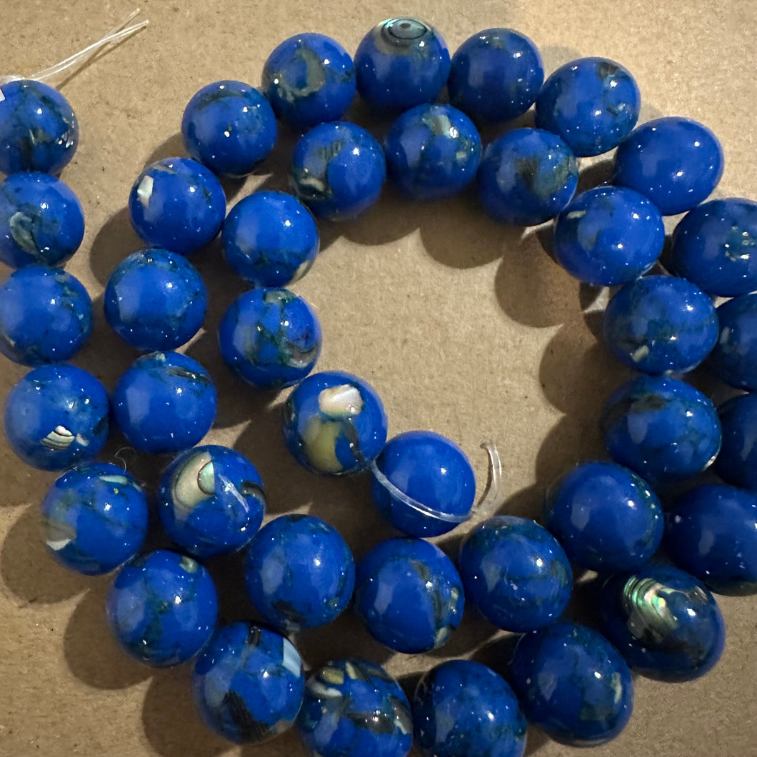 Blue chips beads.