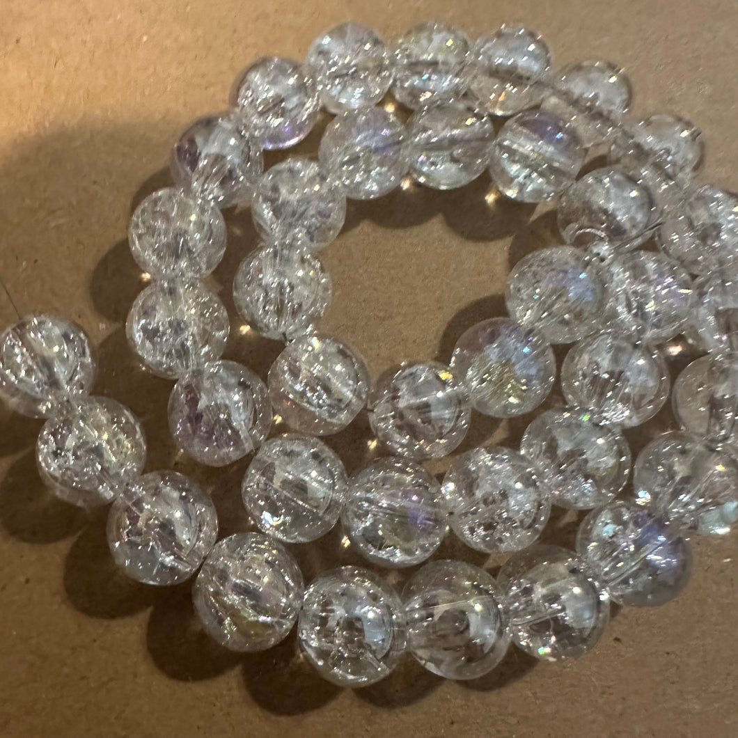 Electroplated clear beads