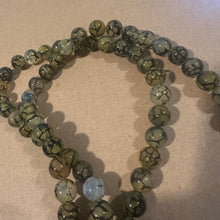 Load image into Gallery viewer, Green and black agate beads