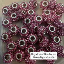 Load image into Gallery viewer, 5 pink big hole beads.