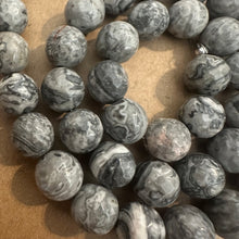 Load image into Gallery viewer, Gray and black jasper beads.