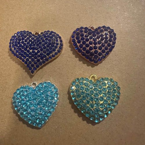4 blue hearts
