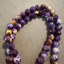 Load image into Gallery viewer, Purple and yellow beads 8mm