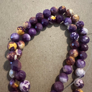 Purple and yellow beads 8mm