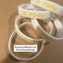 Load image into Gallery viewer, White Philo wristband