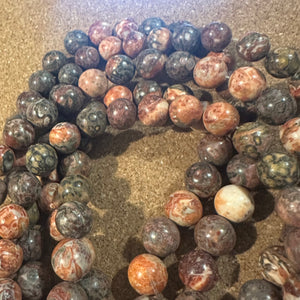 Brown and orange beads.