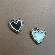 Load image into Gallery viewer, Pave gold heart charms