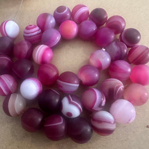 Pink agate beads