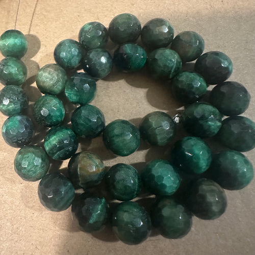 Green Tigers eye 10mm (faceted)