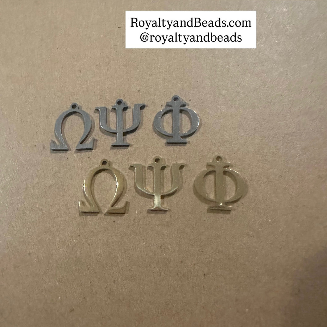 3 Omega Psi Phi letters.