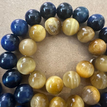 Load image into Gallery viewer, Yellow and blue Tigers eye 8mm