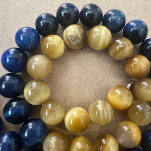 Yellow and blue Tigers eye 8mm