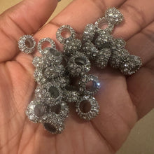 Load image into Gallery viewer, 10 clear rhinestone spacers